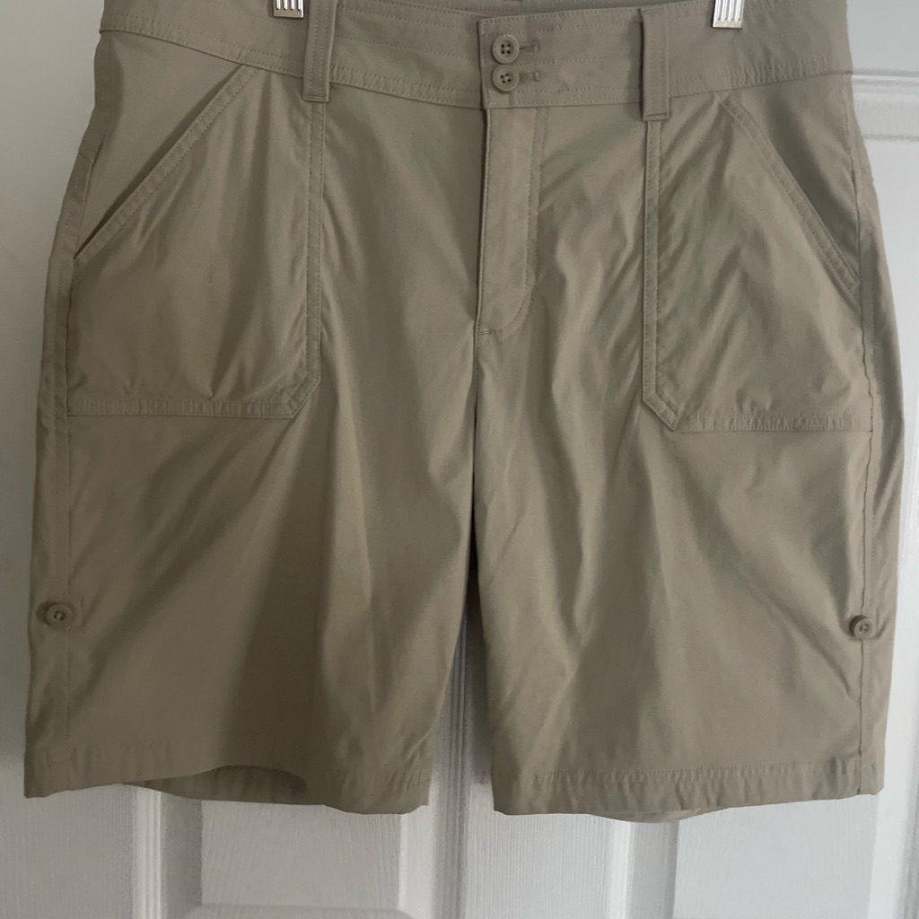 Women’s Eddie Bauer Roll Tab Convertible Shorts - Tan Size 12